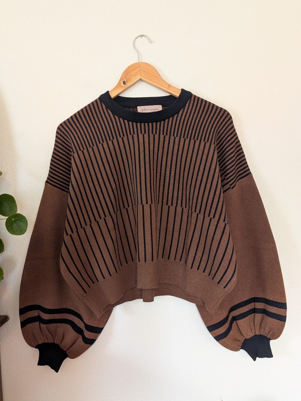 Philosophy | Balloon Sleeve Cropped Sweater